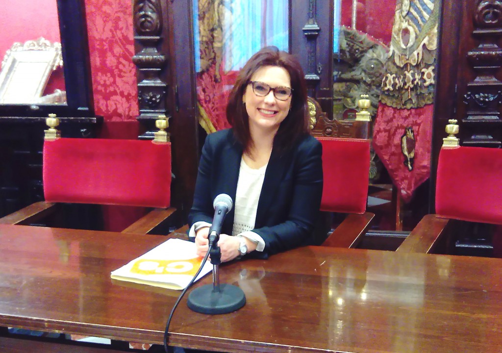 La concejal María del Mar Sánchez en rueda de prensa